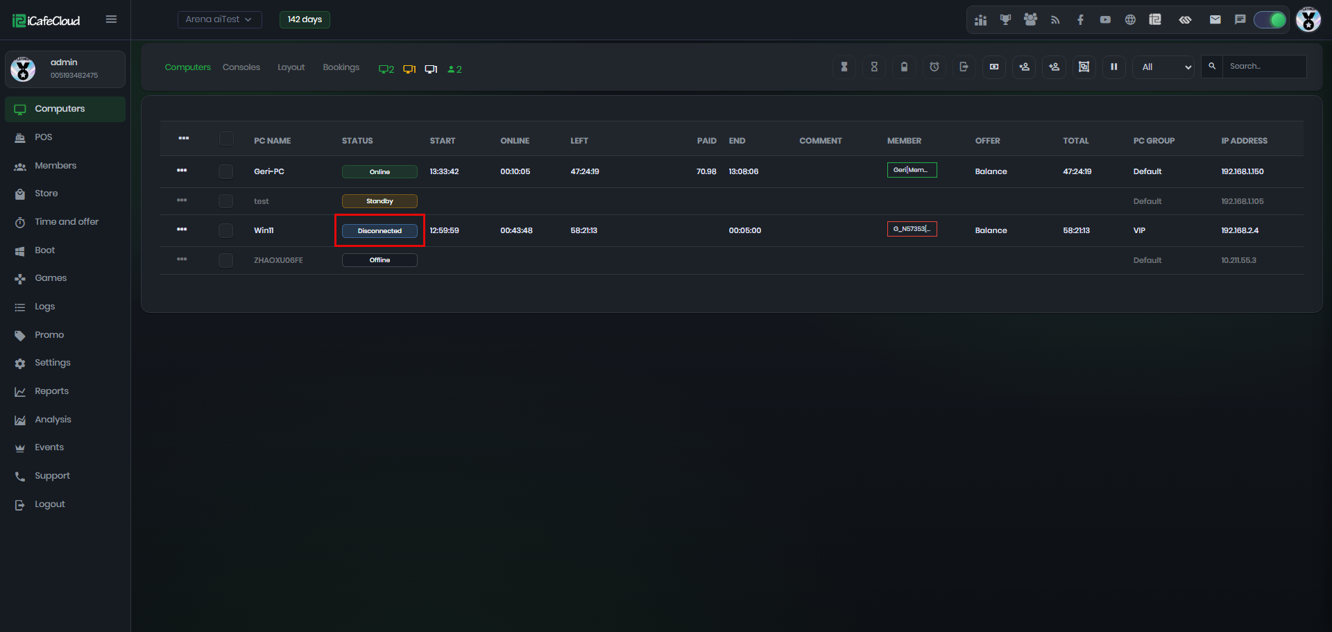 Access code login | iCafeCloud Wiki